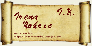 Irena Mokrić vizit kartica